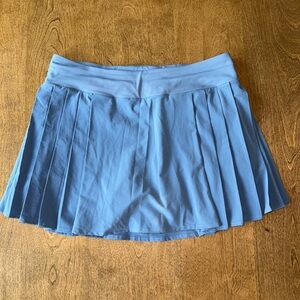 Lululemon Side Pleat High Rise Tennis Skirt Oasis Blue Size 8